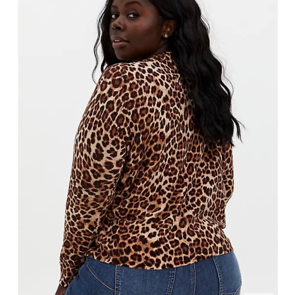 Torrid Button Front Leopard Print Cotton Cardigan 1X - Picture 11 of 11